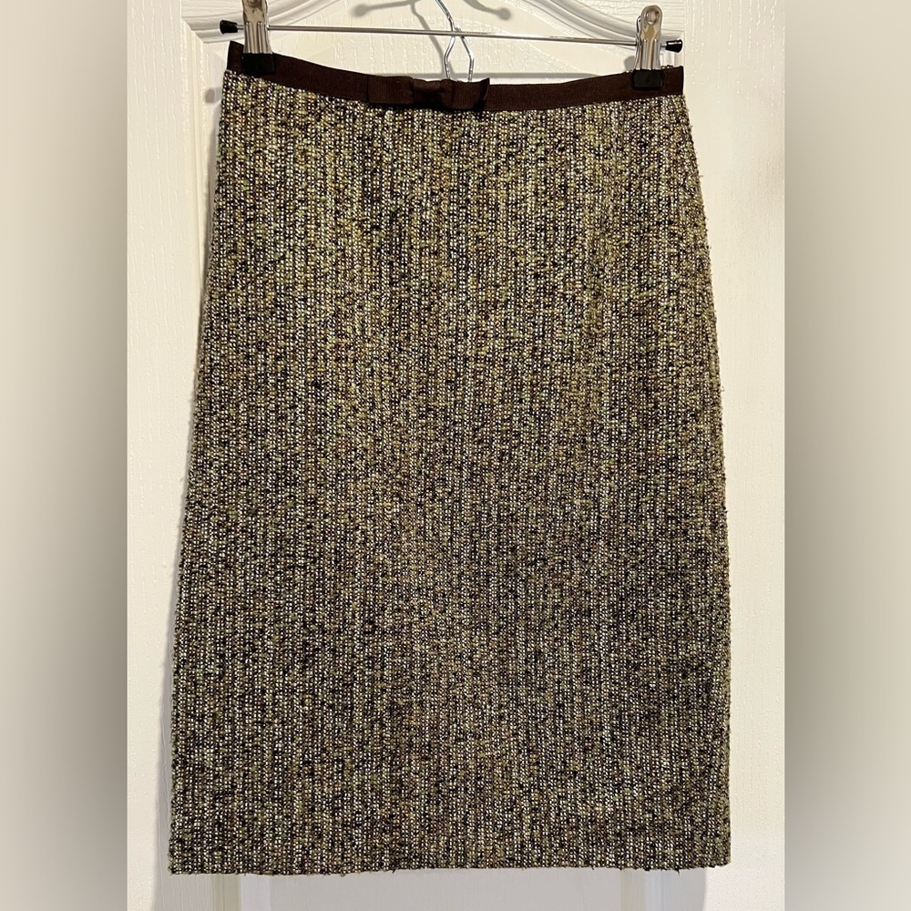 Ann Taylor Tweed Pencil Skirt Lined Size 0